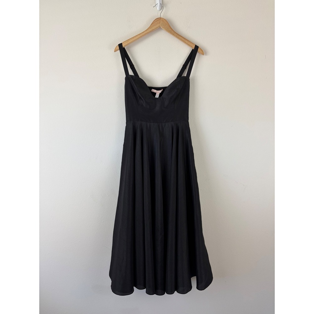 Hutch Womens Black Whimsigoth Sweetheart Midi Dress Pockets Size 4 Formal